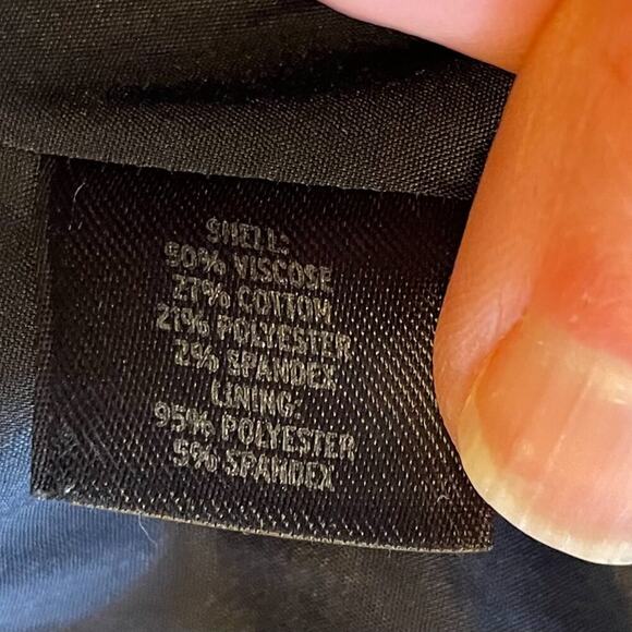 Semantiks Denim Look Dark Rinse 3/4 Sleeve Blazer / Jacket Cropped / Size 10 - Picture 8 of 14